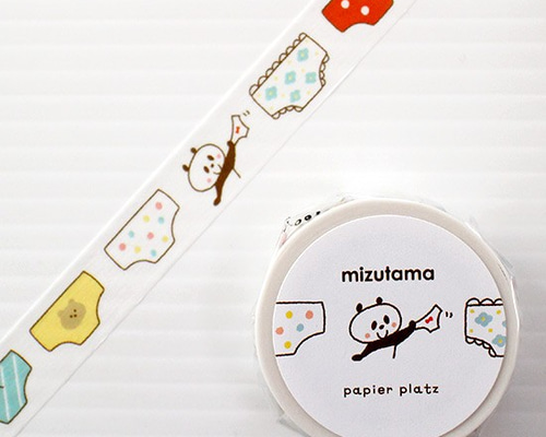 mizutama おパンツ柄 マスキングテープ セット マステ おまとめ 未使用・廃盤】mizutama マスキングテープ 5巻セット ミズタマ