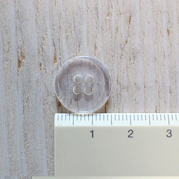20 個塑料按鈕 15 毫米（透明）ab-236 第4張的照片