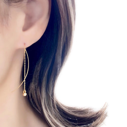 アメリカンピアス チェーンピアス ロングピアス ロングチェーン 華奢