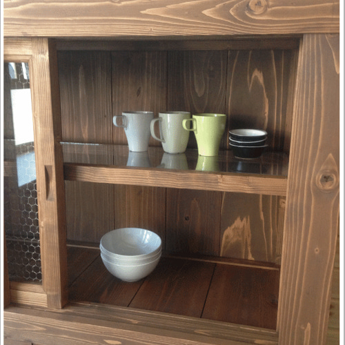 送料無料】飛騨の木工職人が製作した水屋箪笥 ※受注販売 その他家具