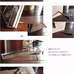 【送料無料】一枚板から製作した木製の日本地図パズル アクリル製の蓋カバー＋真鍮製のスタンド付き 3枚目の画像