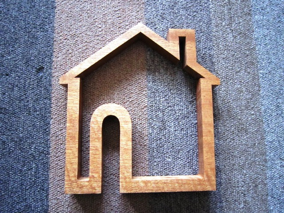 家のオブジェ Miniature House ラワン材 4枚目の画像