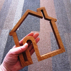 家のオブジェ Miniature House ラワン材 5枚目の画像