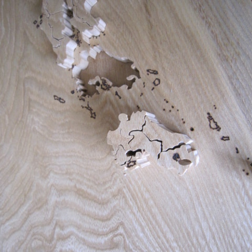 1点モノ！一枚板から糸鋸で製作！木製の日本地図パズル その他