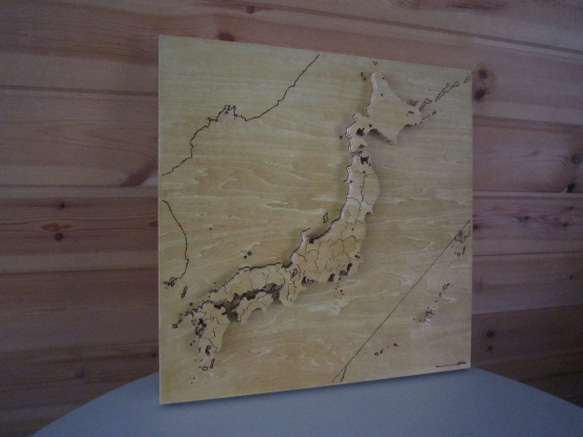 木製・日本地図パズル Kiefer色　※受注販売 1枚目の画像