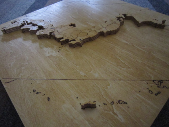 木製・日本地図パズル Kiefer色　※受注販売 2枚目の画像