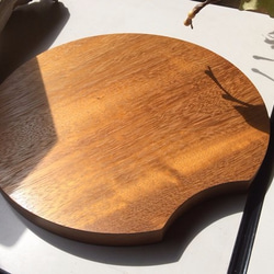 【天然無垢板】チーク材 Round cutting board 1枚目の画像