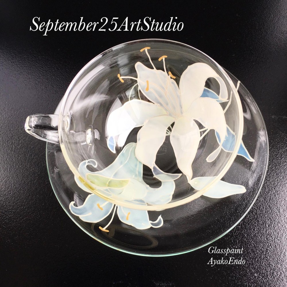 《母の日ギフト》Creema限定【花咲くカップ】カサブランカ・ユリティーカップ｜誕生日プレゼント・還暦祝い