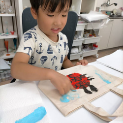【知育教材】『夏休み！子供とおうちで作ろう』南フランスの色彩を指で描くトートバッグ付フィンガーペイントキット 9枚目の画像