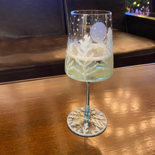 クリスマスプレゼント【Snow tree 雪樹月見】ワイングラス1つ／酒器 