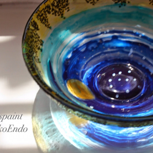 夏の夜明け】ガラスの抹茶茶碗｜母の日ギフト・父の日ギフト