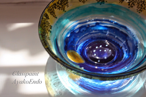 北一硝子 抹茶茶碗　夏用　ハンドメイド　サンドブラストの逸品 未使用長期保管品 北一硝子 抹茶茶碗 夏用 ハンドメイド サンドブラストの逸品 未使用