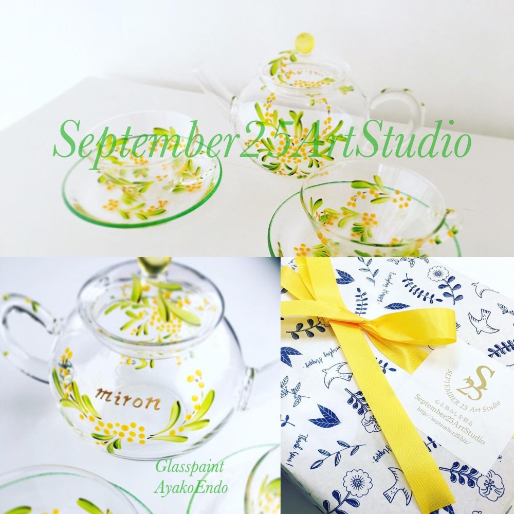 【母の日プレゼント】ミモザティーポット｜母の日ギフト・還暦祝い・退職祝い・お母さんの誕生日プレゼント