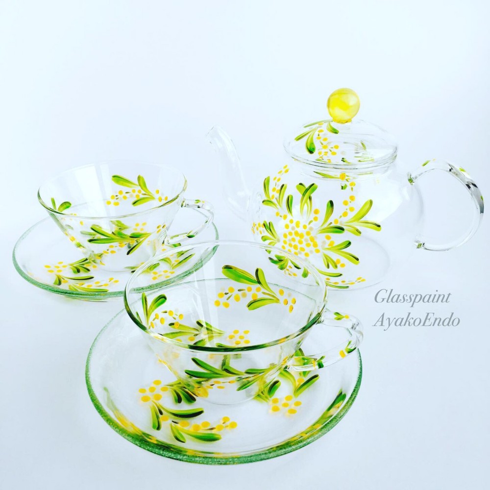 【母の日プレゼント】ミモザティーポット｜母の日ギフト・還暦祝い・退職祝い・お母さんの誕生日プレゼント