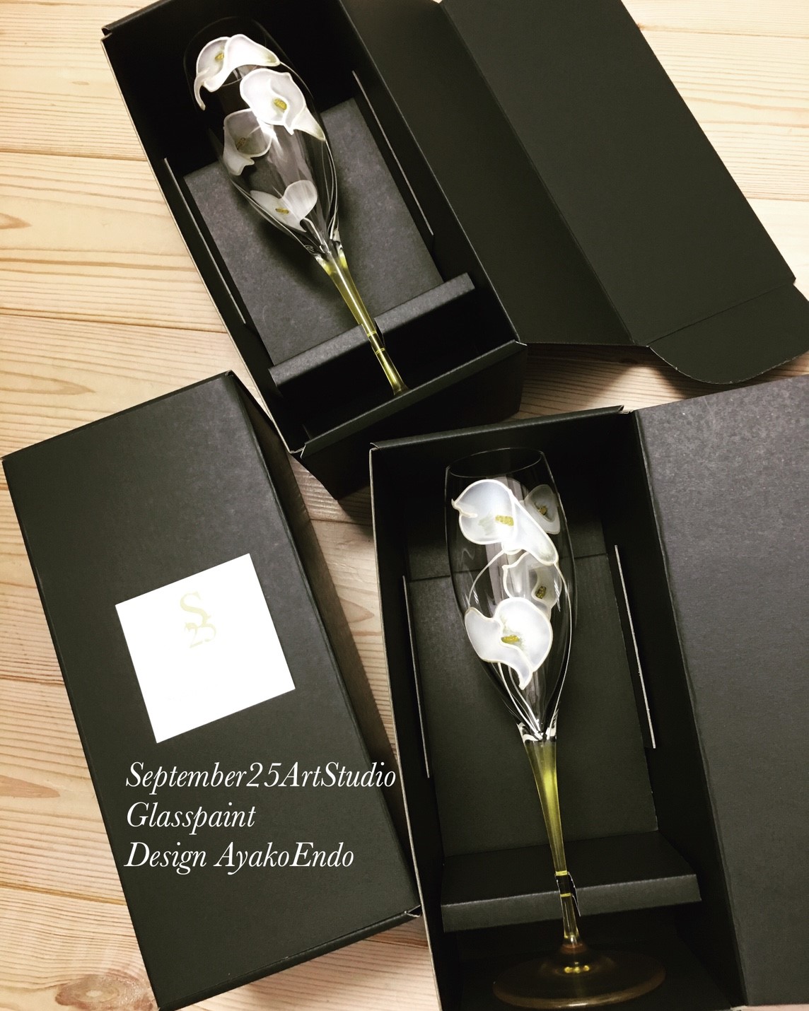 大人ウェディング【カラー】シャンパングラス1個　結婚祝い・結婚記念日ギフト・両親贈呈品