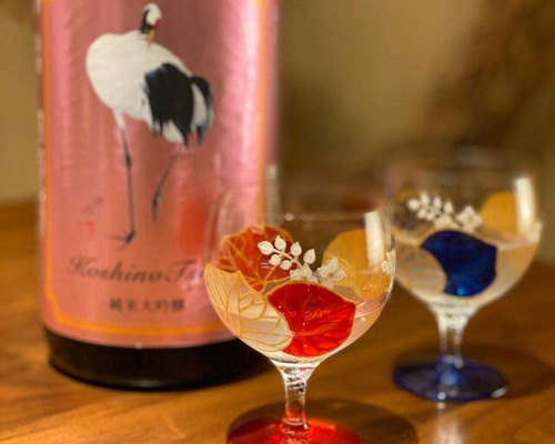 葵】日本酒グラス2つ ガラスのペアお猪口|両親贈呈品・還暦祝い・結婚