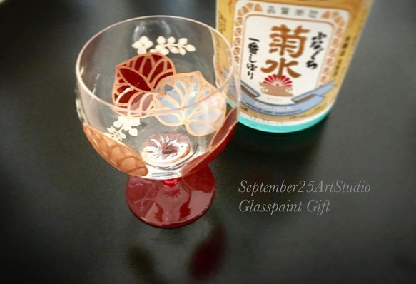 再次上架 [Aoi] 紅色 Aoi 酒杯 Glass Inoguchi 母親節禮物，父親節禮物，60 歲生日慶典，退休慶典，新房 第4張的照片