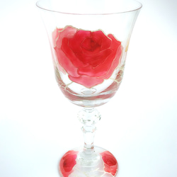 【母親節禮物】Creema 限定【值得信賴的葡萄&amp;愛情玫瑰】彩色命名酒杯一對｜結婚禮物、生日禮物、花甲禮物 第4張的照片