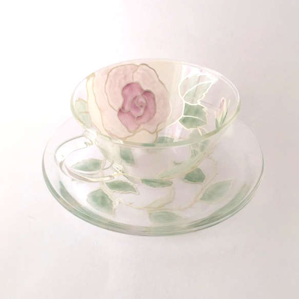 [預購] [母親節禮物] 1個印有哈里奧名字的盛開茶杯 [玫瑰] 法國古董玫瑰 | 60歲生日/生日禮物 第8張的照片