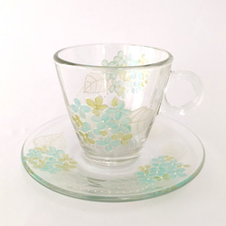 【預購】母親節禮物【盛開馬克杯】繡球花耐熱玻璃咖啡杯（茶杯）| 退休禮物 第5張的照片