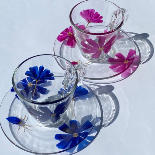 予約販売】母の日ギフト【花咲くティーカップ】ピンクコスモス耐熱