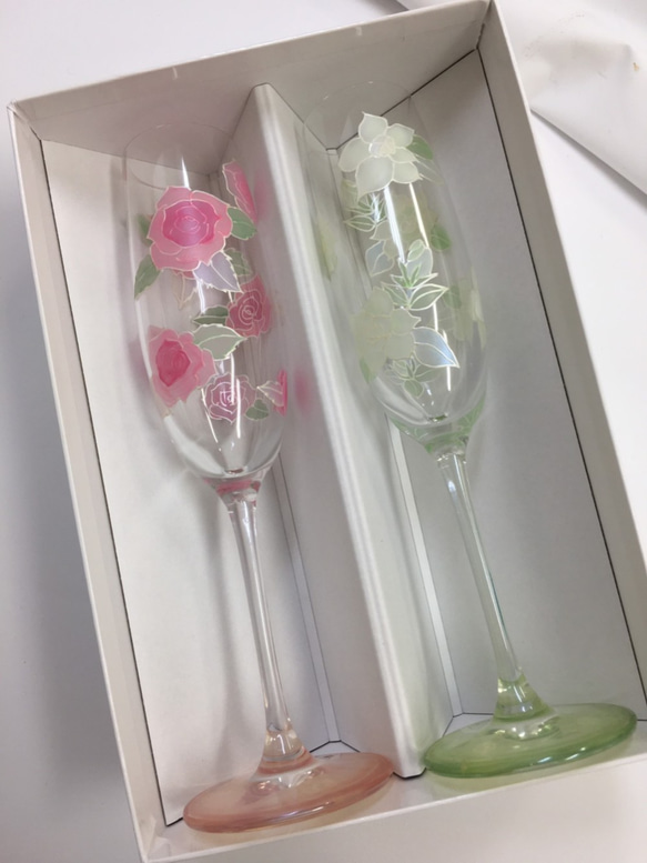 【粉紅玫瑰或梔子花】1個香檳杯|結婚紀念日禮物結婚禮物60歲生日禮物父母禮物60歲生日禮物退休禮物 第4張的照片