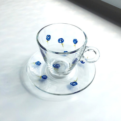 【母親節禮物】Creema限定【綻放杯】藍玫瑰茶杯玫瑰咖啡杯|生日禮物 第3張的照片