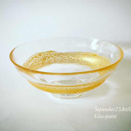 Creema限定【金色絵付けのみ】耐熱平抹茶碗1個｜母の日ギフト・退職  