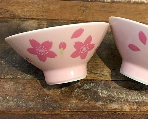 木製京椀４個・ペアうさぎ桜茶碗・ペア彩花茶碗 山中塗 天然木製漆器 嘉匠菴 桜〇椀 ナチュラルS 1客 化粧箱入