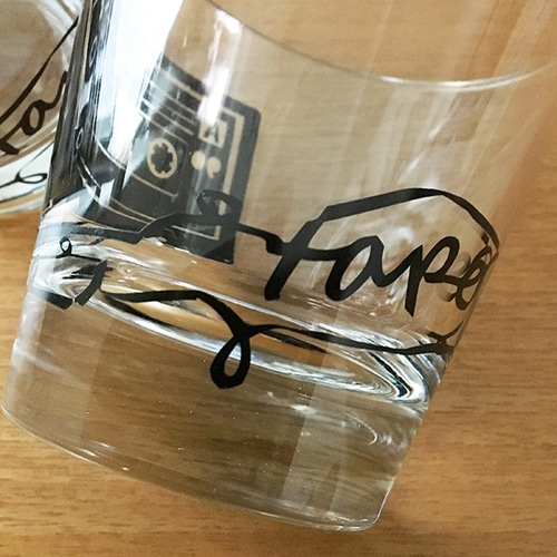 カセットテープ グラス ☆ ロックグラス ガラスコップ 大人向け 300ml