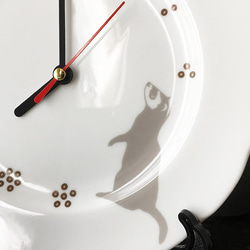 【再販不可】フェレット 白磁プレート 皿時計 ★ セーブル グレー 19cm 2枚目の画像
