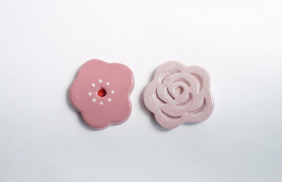 den ハシピロウ～ピンクのお花の箸置き～Ｂセット 3枚目の画像