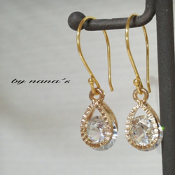 送料無料＊24K∗vermeil♡Cubic zirconia 2枚目の画像