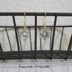 送料無料＊k16gp＊一粒＊cubic zirconia 2枚目の画像