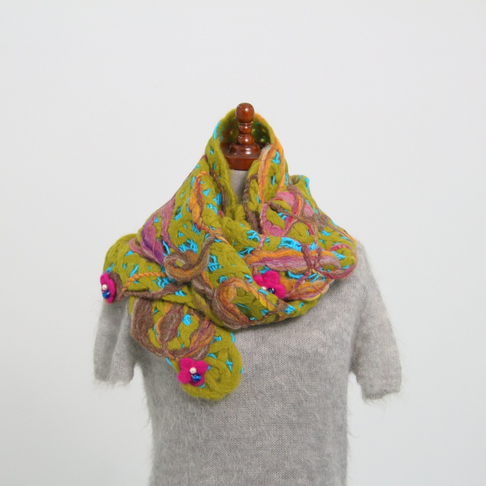 森の中の青空マフラー【送料無料】