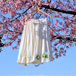 野に咲く春のギャザースカート【送料無料】 1枚目の画像