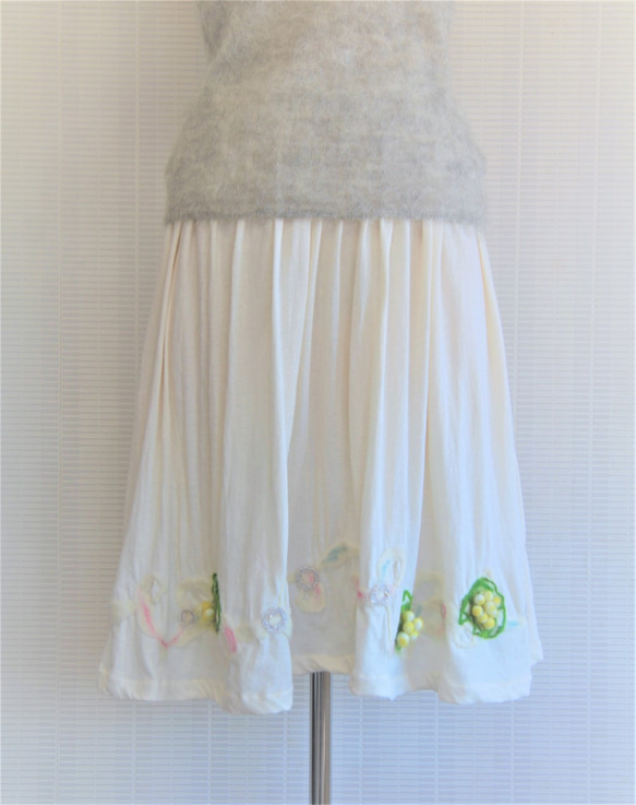 野に咲く春のギャザースカート【送料無料】 4枚目の画像