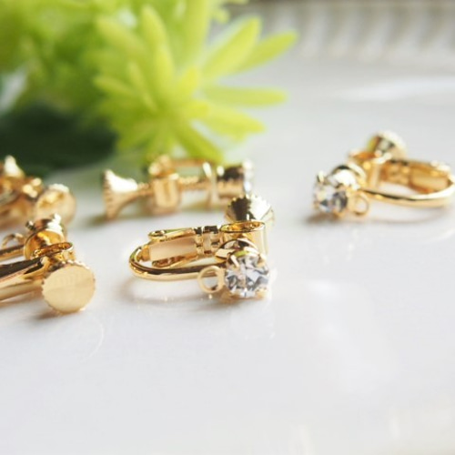 フリークスストア ゴールドイヤリング イヤリング K14ゴールドフィルド(ゴールド×ホワイト) (GF/コンビ