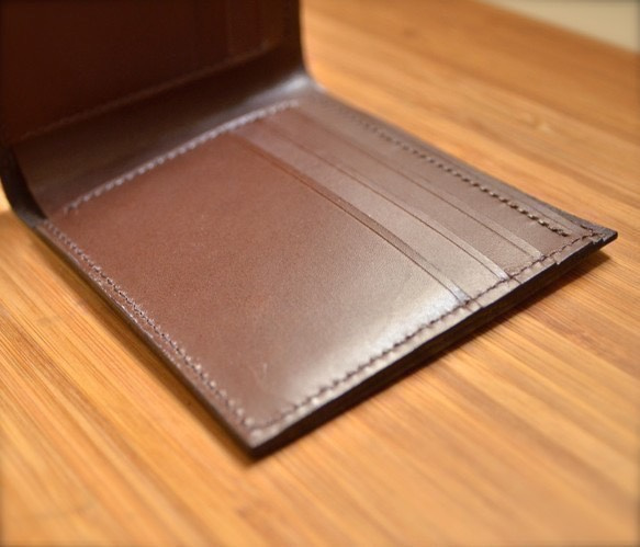 BRITISH BRIDLE WALLET 【ダークブラウン／受注製作】 5枚目の画像