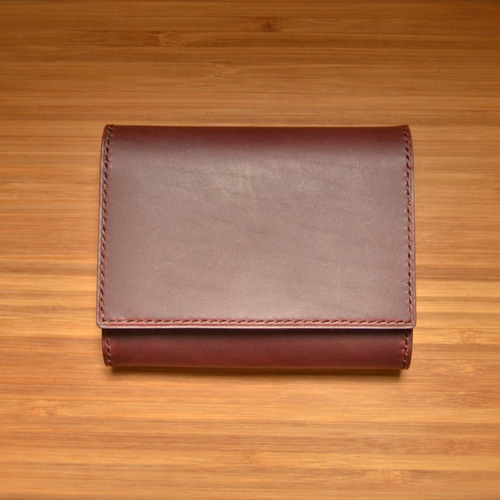 クロムエクセル シンプルウォレット 【バーガンディ／受注製作】 ミニ
