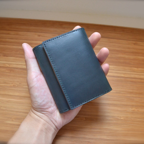 【税込】 クロムエクセル シンプルウォレット【ネイビー／受注製作 小物