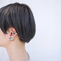 【数量限定】キャンディearcuff／white × brown イヤーカフ／送料無料　ケース付 6枚目の画像