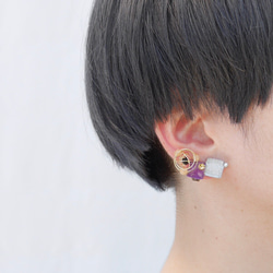 キャンディearcuff／silver×purple×orange／ 3枚目の画像