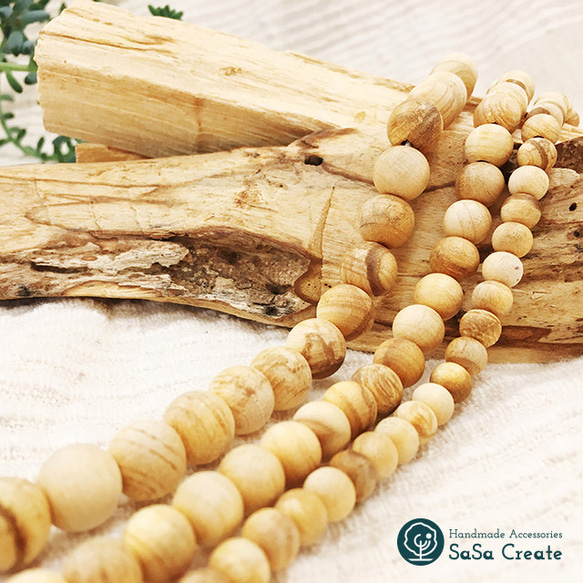 聖なる香木・パロサント ビーズ6mm半連 聖なる香木 パロサント