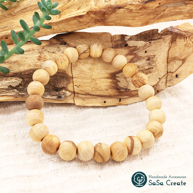 聖なる香木・パロサント ブレスレット（8mm玉／内径18cm〜）