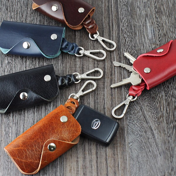 5色 生皮 智慧鑰匙包 第1張的照片