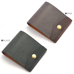 ブライドルレザー ×栃木レザー スリム 薄型 二つ折り財布 Ver.1 6枚目の画像