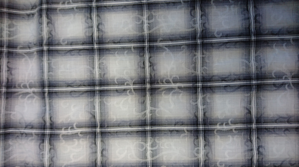 (値下げ商品)   木綿　ジャガード　大きめチェックのノースリーブ、ロングワンピース 8枚目の画像