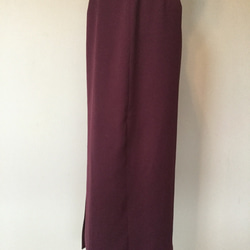(値引き商品)   ワインレッドのペンシルライン、ロングタイトスカート 7枚目の画像
