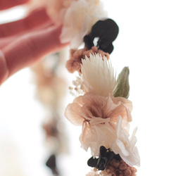 【SALE】プリザーブドフラワーの花かんむり（ナチュラル・細め） 6枚目の画像